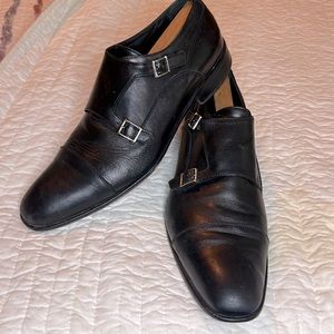 Bruno Magli | Mens Sz 13 Black Leather Dress Shoes | Double Monk Strap Brogues